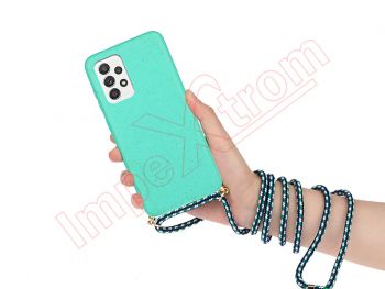 Green case with lanyard for Samsung Galaxy A52 5G (SM-A526B)